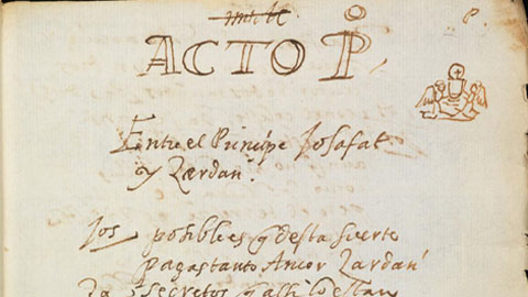 Manuscrit autógrafo de Barlaán y Josafat de Lope de Vega