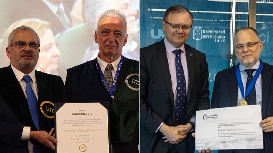 Xavier Bonfill i Gerard Urrútia, investits doctors 'honoris causa'