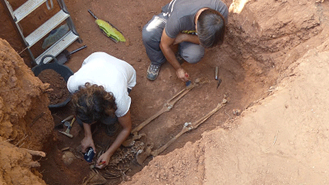 Restos mortales de Vicente Santolaria encontradas en Tremp