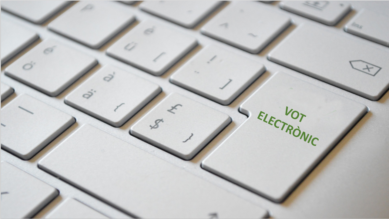 Fotografia de teclat per al Vot Electrònic