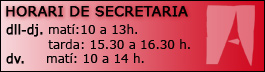 Horaris secretaria