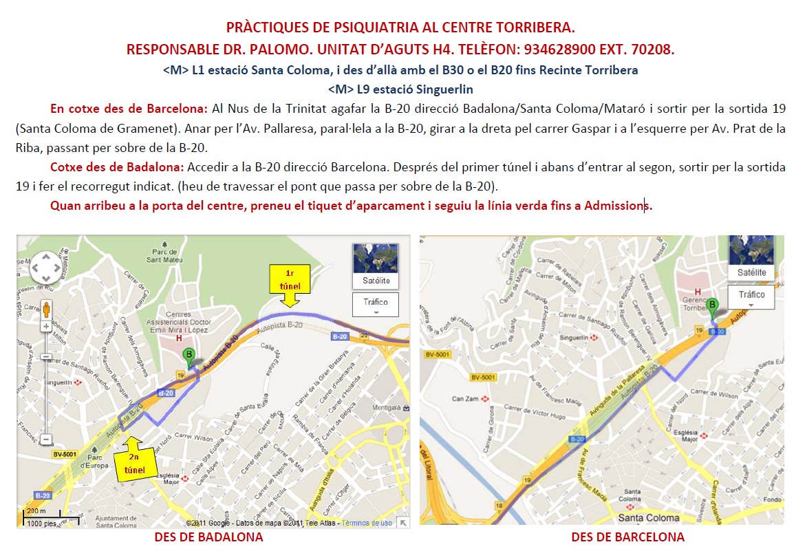 Pl�nol per a arribar a Torribera