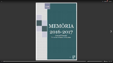 Portada de la memòria 2016-2017 del Consell Social de la UAB