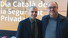 L'alumni Josep Perea, Director de Seguretat a la Fundació Museu Picasso de Barcelona, amb César Torr