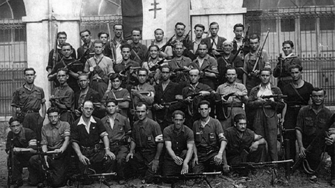 Una compañía de la 35 Brigada, dispuesta a entrar por el Pirineo después de la liberación del Midi