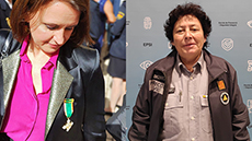 Les professores Maria Prados i Montserrat Font, condecorades per la seva trajectòria en Seguretat