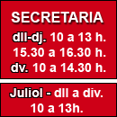 Horaris secretaria