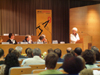Estela Barnes de Carlotto llegint el seu discurs