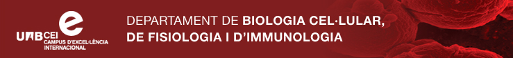 Cabezera web Departamento de Biología Celular, Fisiología i Inmunología