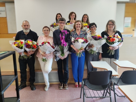 L'equip de deganat entrant amb el degà Branchadell