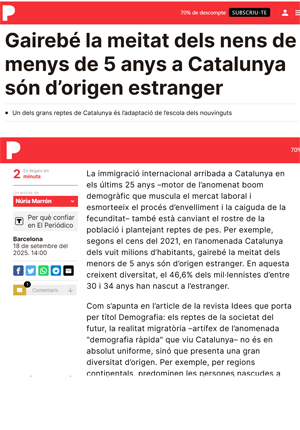 Retalla de premsa d'ElPeriodico