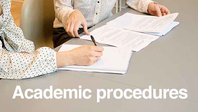 Academic procedures