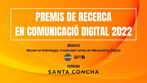 Cartell dels V premis de Recerca en Comunicació Digital