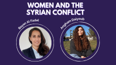 Fotografies de les ponents de la xerrada Women and the Syrian Conflict