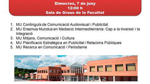 Masters oficials Facultat