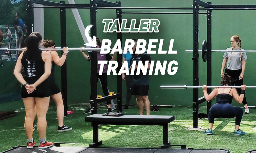 Alumnes entrenant la força en la zona barbell del SAF