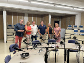 Imatge de la visita del Gremi en un plató