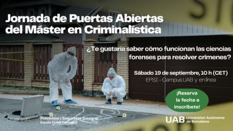 Cartell de la jornada portes obertes de Criminalística