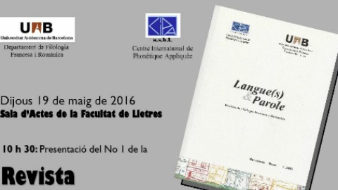 Presentació Revista Langue & Parole