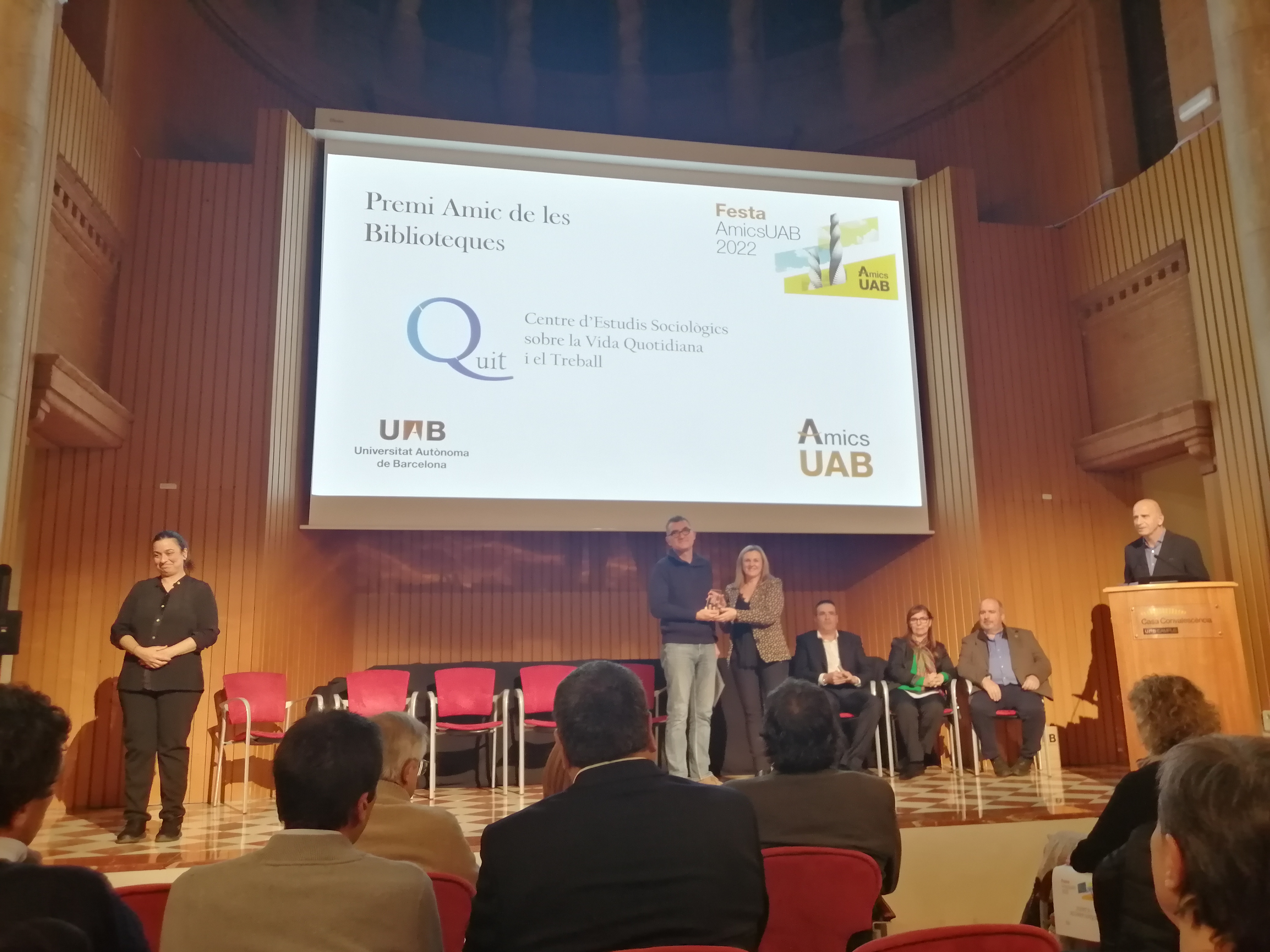 Imatge de l'acte Amics de la UAB 2022