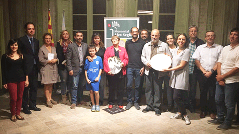 Entrega del VI premio Memorial Àlex Seglers