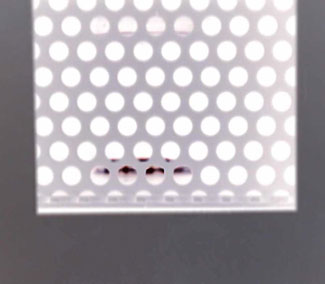 Una mostra amb nitrògen dins l'aparell de mesura