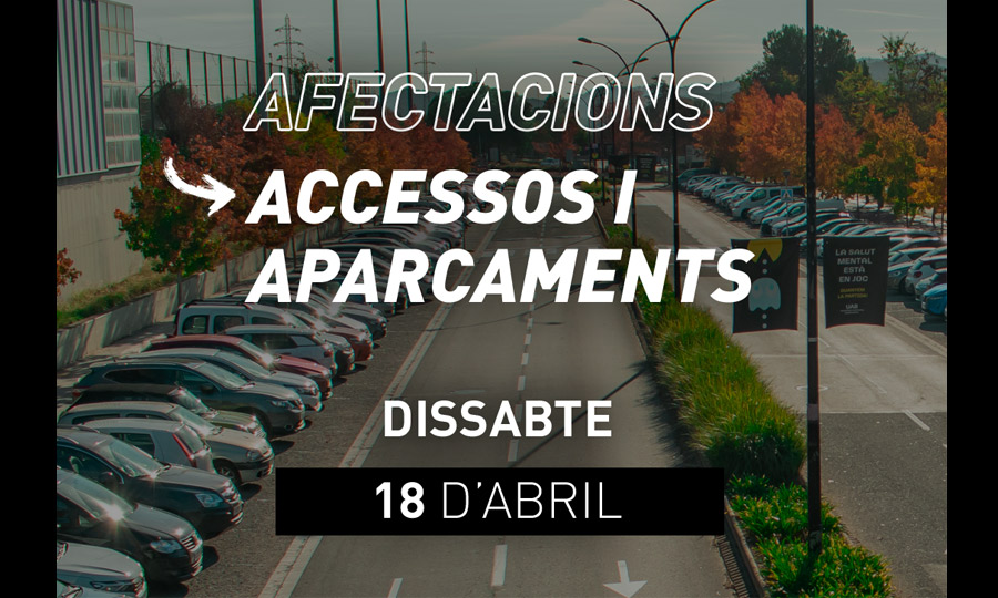 aviso de dificultades de aparcamiento para el 18 de abril