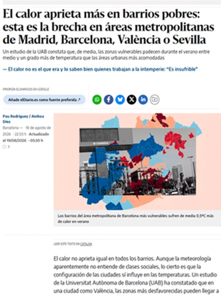Article El Diario estudi calor barris