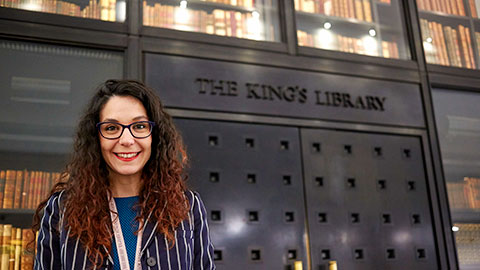 Noemí Ortega, alumni ESAGED que treballa a The British Library