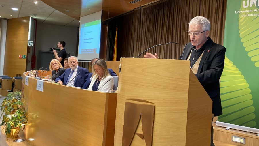 Màrius Serra en el acto de inauguración del curso 2022-2023