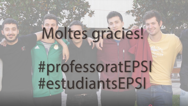 Gràcies #professoratEPSI #estudiantsEPSI
