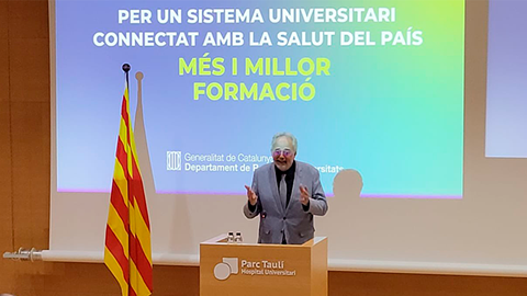 Rector de la UAB a la presentació de les noves places d'Infermeria a Sabadell 