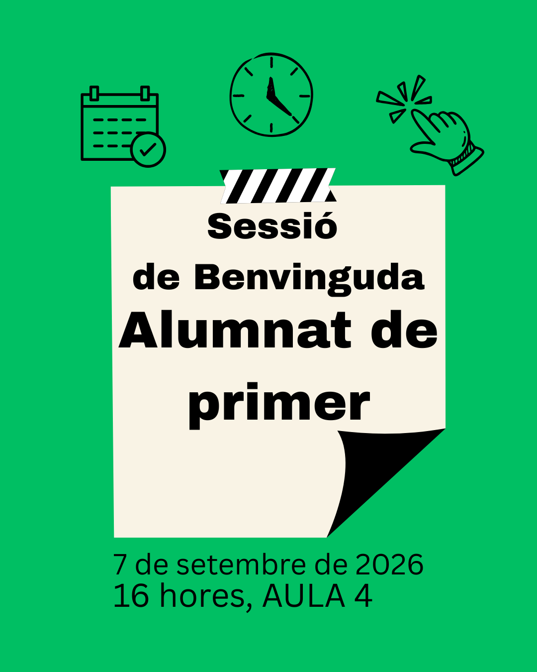Sessió de benvinguda curs 2026-2027