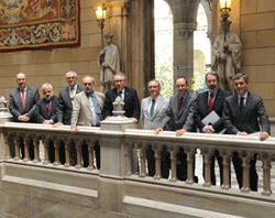 Presentación del comunicado el día 30 de abril, en el edificio histórico de la UB