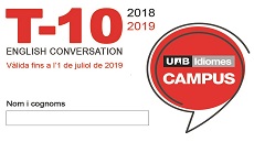 targeta amb deu sessions de conversa