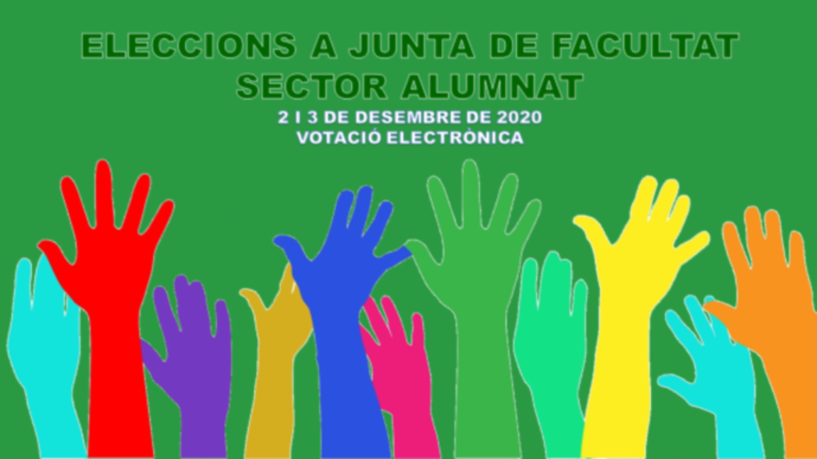 cartell eleccions junta facultat 2020