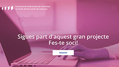 Portada web de l'Associació de Professionals de l'Arxivística de Catalunya