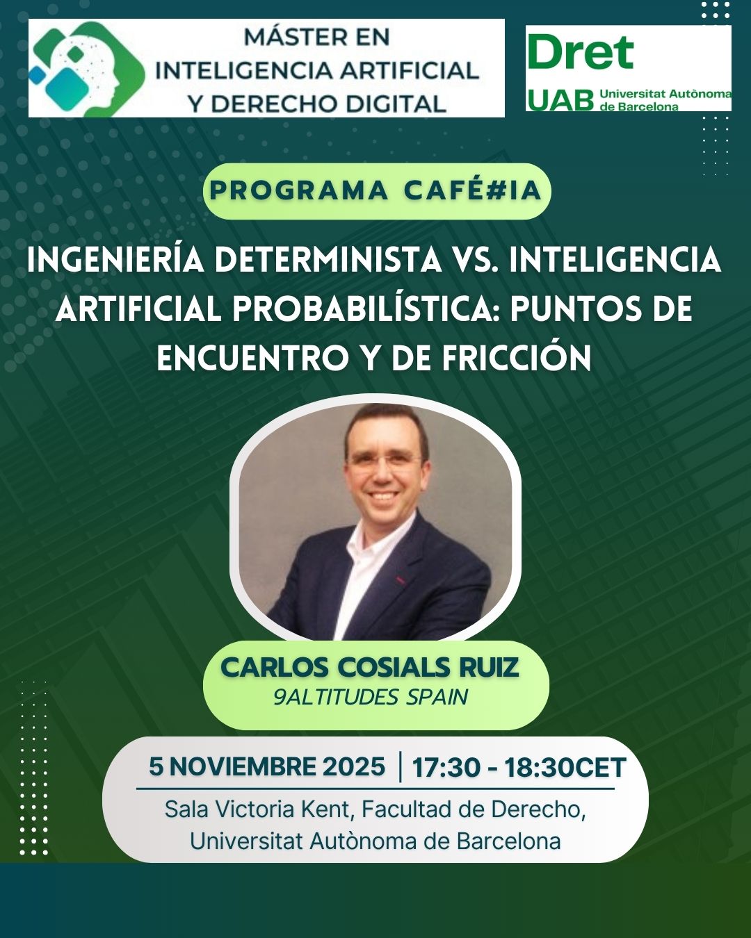 Cartell del seminari Cafe IA