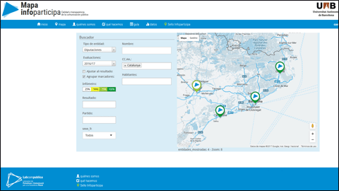 Web del Mapa Infoparticipa