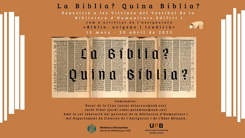 Exposició «Bíblia, orígens i tradició»