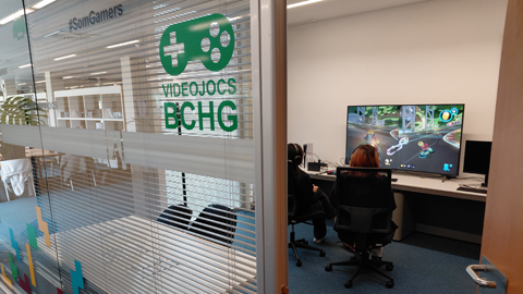 Sala de videojocs de la biblioteca UAB