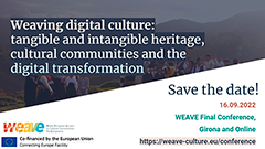 Cartell informatiu de la conferència final del projecte WEAVE