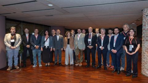 Equip del Clúster a la presentació a La Pedrera