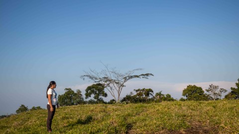 Heidi Johanna Rojas en su vereda, La Cabaña, en Mariquita, norte del Tolima