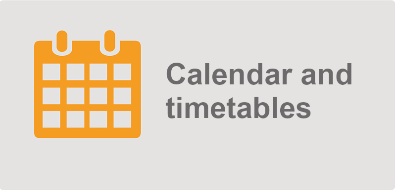 Academic and administrative calendars