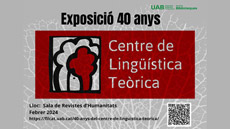 Cartell Exposició 40 anys del Centre de Lingüística Teòrica