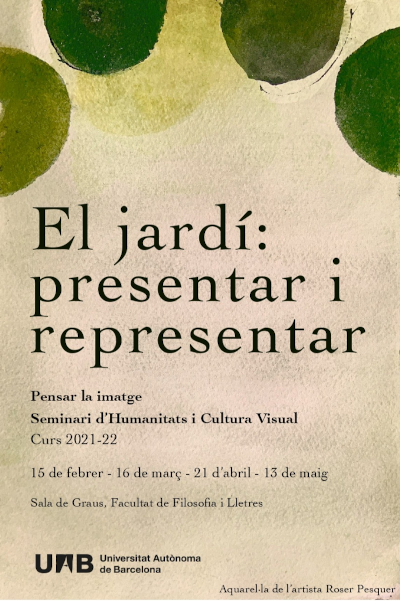 Cartell d'Humanitats i els jardins