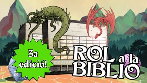 Dibuix de la biblioteca de comunicació amb dracs i la llegenda