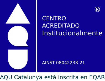 Sello de acreditación de la Facultad por parte de AQU Catalunya