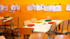 Menjador d'escola buit